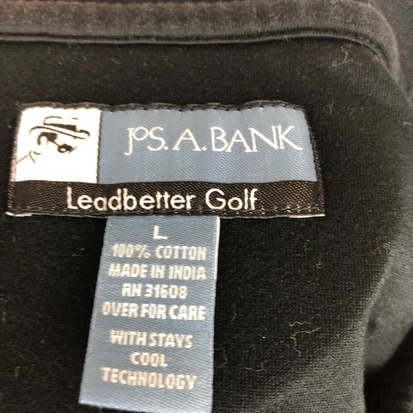 Jos A. Bank Mens Size L Dark Plaid Golf Polo Stay Cool Technology Short Sleeve - Picture 7 of 8